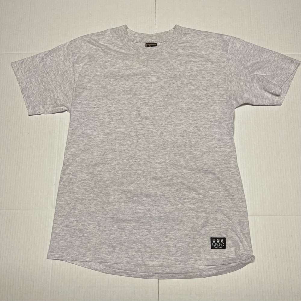 Vintage USA Olympics T-Shirt Men L Grey Short Sleeve Cotton Crew Neck JC Penny